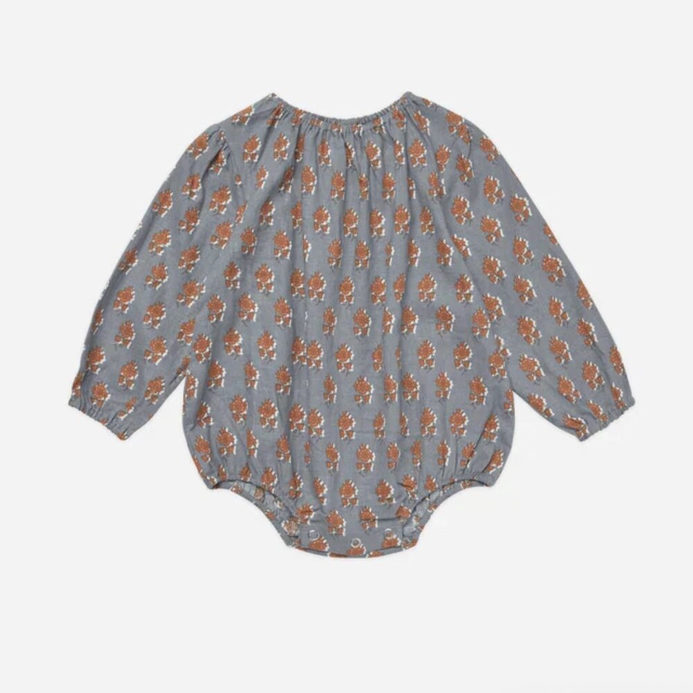 Rylee + Cru 3-6 Month Blockprint Bubble Romper